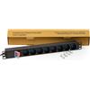 LINK MULTIPRESA ALIMENTAZIONE RACK 19" 8 PRESE UNIVERSALI UNEL TRIPOLARI/SCHUKO