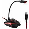 Generico Microfono con stand da tavolo gaming meeting voce conferenze pc USB Q55 PS4