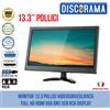 MONITOR HD MONITOR 13.3 POLLICI VIDEOSORVEGLIANZA FULL HD HDMI VGA BNC USB RCA DISPLAY