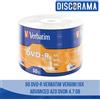 Verbatim 50 DVD -R VERBATIM VERGINI VUOTI 16X ADVANCED AZO DVDR 4.7 GB ORIGINALI DISCHI