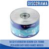 Verbatim 50 CD-R VERBATIM VERGINI VUOTI 52X 700MB CAMPANA AUDIO DATI VIDEO GAME MUSICA