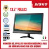 MONITOR HD MONITOR 13.3 POLLICI VIDEOSORVEGLIANZA FULL HD HDMI VGA BNC USB RCA DISPLAY