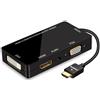 ADATTATORE DISPLAY PORT 4IN1 DP MASCHIO A HDMI VGA DVI 4K RISOLUZIONE CONNETTORE