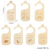 Growthify Set 7 pz Targhette Mensili in Legno per Neonato - Foto, Regalo Nascita