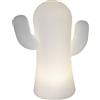 LAMPADA DA TAVOLO PER ESTERNO CACTUS A BATTERIA BIANCO RICARICABILE ø16x21h CM