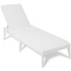 Toomax Sirolo Lettino prendisole effetto Rattan Bianco 60x186x29h Sdraio reclinabile