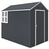 Casetta da Giardino Porta Attrezzi in Acciaio Zincato e PP con Finestra,