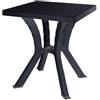 Plastica Alto Sele Tavolo Tavolino da Esterno Giardino Antracite Resina Rigoletto cm 60x60x72h PAS