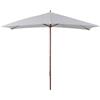 VERDELOOK Ombrellone in legno carrucola 3x2m ecrù arredo esterni giardino