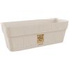 Balconetta fioriera con riserva d'acqua gesso Stefanplast Ethica cm 50