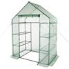 VERDELOOK Serra a casetta 8 ripiani acciaio + telo PE retinato 140x72.5x195cm