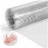 Rete Metallica Zincata 0,4x6 m 6,3 mm per Giardino Gabbie Pollame Animali
