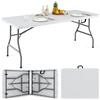 Does not apply Tavolo Da Pranzo Pieghevole 180 Cm, Tavolo Campeggio in Plastica Con Maniglia, G