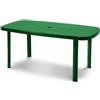 Plastica Alto Sele Tavolo Ovale Resina da Giardino Esterno Verde cm 82x140x72h Otello Garden PAS