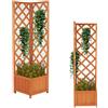 Fioriera Legno Frangivista Esterno Angolare per Piante Rampicanti 40x40H145cm