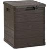 Toomax Multibox Woody's 90 Baule da esterno 90L Marrone ideale per giardino 42x44x50