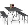 Does not apply Tavolo Da Birreria Con Panche, Set Da Giardino, Panchine E Tavolino 180 Cm Piegh