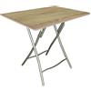 Tavolo Bingo pieghevole in acciaio verniciato e top in legno 80x60xH72 cm rovere