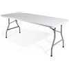 VERDELOOK Tavolo pieghevole acciaio verniciato piano plastica HDPE 180x70x74cm