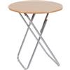 La bolata Tavolo tavolino pieghevole richiudibile rotondo 60x70 cm legno da giardino