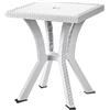 Plastica Alto Sele Tavolo da Giardino In Resina Antracite Bianco Rigoletto Rattan cm 60x60 PAS