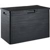 Toomax Multibox Woody's Baule da esterno 160L Antracite per giardino77x44x527