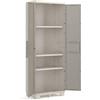 Keter Wood Grain Armadio in resina da esterno con ripiani portascope alto basso