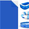 Kit Riparazione Piscina,Toppe Autoadesive per Piscina Subacquea 125X85 Cm,Pvc To