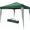 VERDELOOK Gazebo Pieghevole in metallo con copertura in poliestere 3x3 m verde