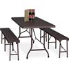 Does not apply Tavolo Da Birreria Con Panche, Set Da Giardino, Panchine E Tavolino 180 Cm Piegh