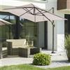 Ombrellone Giardino Decentrato 3x3 MT Alluminio Inclinabile Girevole Ecrù