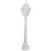 I Giardini del Re Lampione New York cm 110 h in Alluminio Bianco o Grigio per Lampade 60 Watt