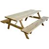 VERDELOOK Pic Nic, Tavolo con panche in legno impregnato 180x120x70 cm