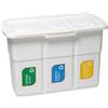 DEA HOME Ecopat Pattumiera Bianca Raccolta Differenziata 75x37x50h da interno ed esterno