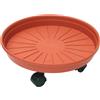 Ics Sottovaso Tondo Margherita Con Ruote Cm. 35 (Ø) X 6 H - 3 Pz