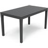 Saturnia, IPAE-PROGARDEN TAVOLO COMPONIBILE RETTANGOLARE 'SUMATRA' cm 138x80x72h - Colore Antracite