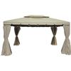 VERDELOOK Roma, Gazebo in alluminio verniciato, 3x4 m, telo in poliestere beige