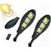 FARO LAMPIONE SOLARE PER ESTERNO 30W LUCE LED COB FARO PANNELLO SENSORE LUCE FREDDA