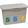 DEA HOME Ecopat Pattumiera Grigia Raccolta Differenziata 75x37x50h da interno ed esterno