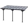 Pergola Addossata da Giardino 4.4x3m Regolabile in Policarbonato e Alluminio,