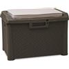 Toomax Compact Box Santorini Plus Baule Marrone da 125L con seduta 73x50x49h