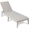 Toomax Numana Lettino prendisole Grigio Talpa reclinabile 4 posizioni effetto Rattan
