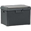Toomax Compact Box Santorini Plus Baule Antracite da 125L con seduta 73x50x49h