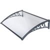VERDELOOK Pensilina in policarbonato compatto, 100x80 cm, semi trasparente