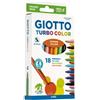Giotto Turbo Color 18 Pennarelli Punta Fine Colori Assortiti Ricambio Astuccio