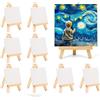 Harty Mini Cavalletto da Pittore 9 PEZZI in Legno con Tela Stand espositore 15x20 cm