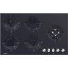 EffeZeta Samet Piano cottura Minerva 90 in vetro 5 fuochi nero