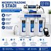 Philips Filtro Acqua Sottolavello 5 Stadi con UV Philips 6W Microfiltrazione e Rubinetto