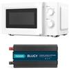 BLUGY Pack microonde 20 litri + inverter 1500W, 24V, automotive, camper