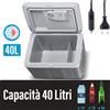 Frigorifero Elettrico Portatile 40LT Caldo Freddo 12V 230V Ruote Maniglia Grigio